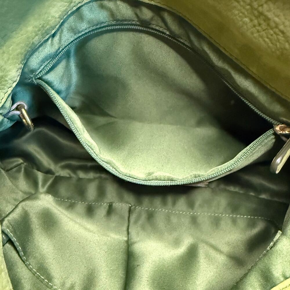 RARE y2k COACH 8A54 Chelsea Hobo Turnlock Nubuc Green Shoulder Bag - Picture 12 of 12